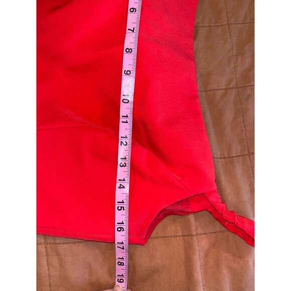 MILLY Square Neeck  Red Mini Dress Size 8 Womens - Picture 5 of 9
